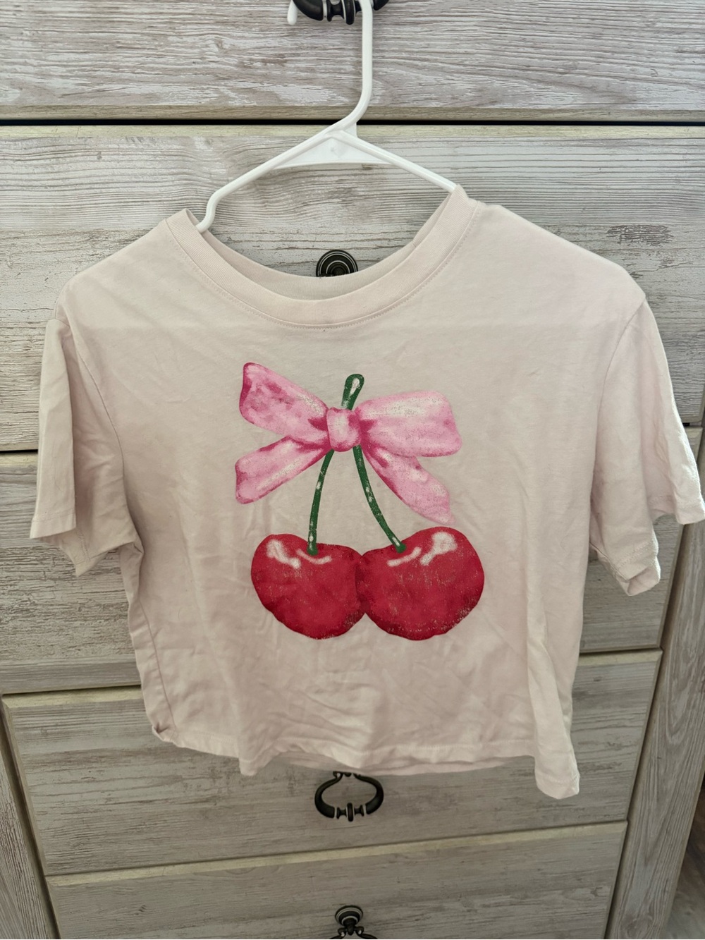 Girls Pink Cherry Graphic Tee